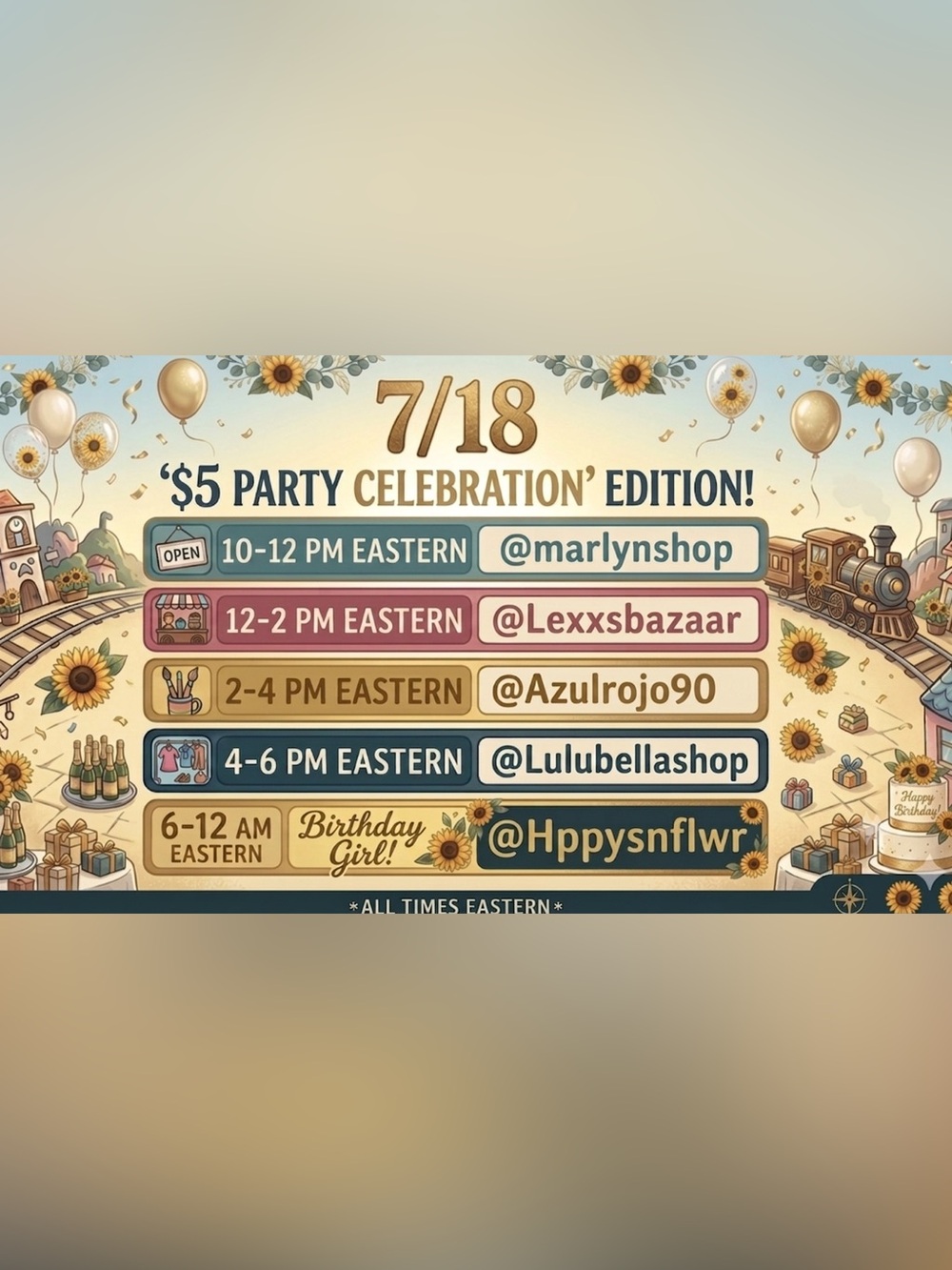 Birthday celebration for sunflower 🌻 unlisted items 💜you won Ty for ur support